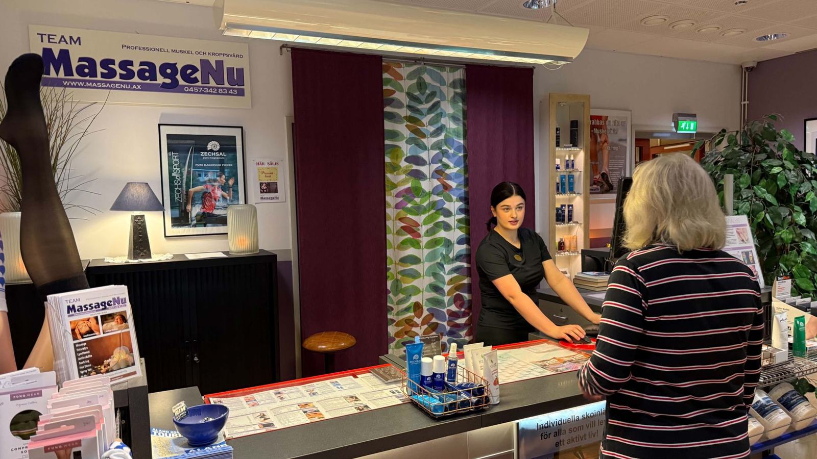 Receptionen hos Team MassageNu på Mariebads SPA